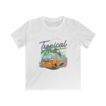 Tropical Adventure Kids Tee, Beach Shirt, Summer T-Shirt, Travel Apparel, Vacation Attire, Fun Gift for Kids