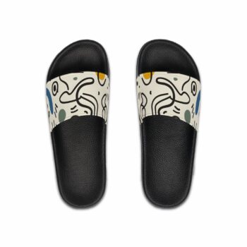 Trendy Men's Slide Sandals with Unique Abstract Design, Cool Summer Footwear, Beach Slides, Gift for Him, Casual Slip-Ons