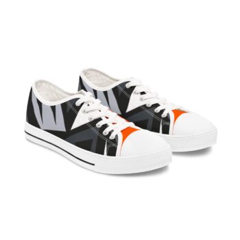 Stylish Women's Low Top Sneakers with Bold Geometric Design, Casual Footwear, Everyday Shoes, Unique Fashion Sneakers, Gift for Her
