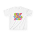 Colorful Kids Tee with 'Great Things Await' Design - Fun Gift for Birthdays, Celebrations, Playtime, Summer Adventures, and Everyday Wear