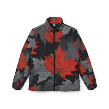 Autumn Leaves Women’s Puffer Jacket - Cozy Layer for Fall, Perfect Gift for Fashionistas, Outdoor Adventures, Thanksgiving