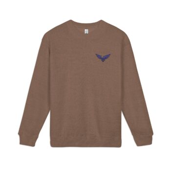 Minimal Eagle Emblem Crewneck | Embroidered Sweatshirt
