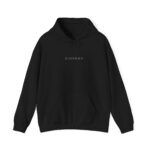 Pullover Hoodie, Minimal Text Logo, Unisex Cotton-Poly Sweatshirt, Modern Streetwear Hoodie, GIORDAY